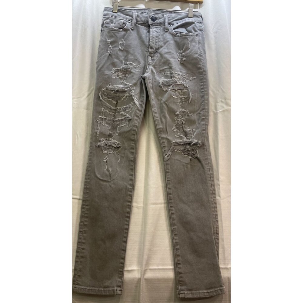 PA7030- American Eagle Distressed Light Gray Jeans Women’s 29x30 100% Cotton